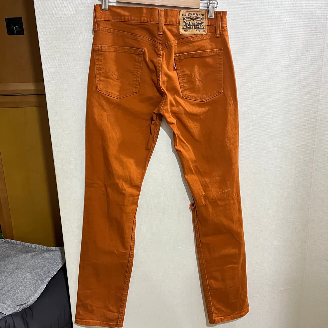 (29/32) 리바이스 511 디스트로이드 주황 데님 진 상품이미지2