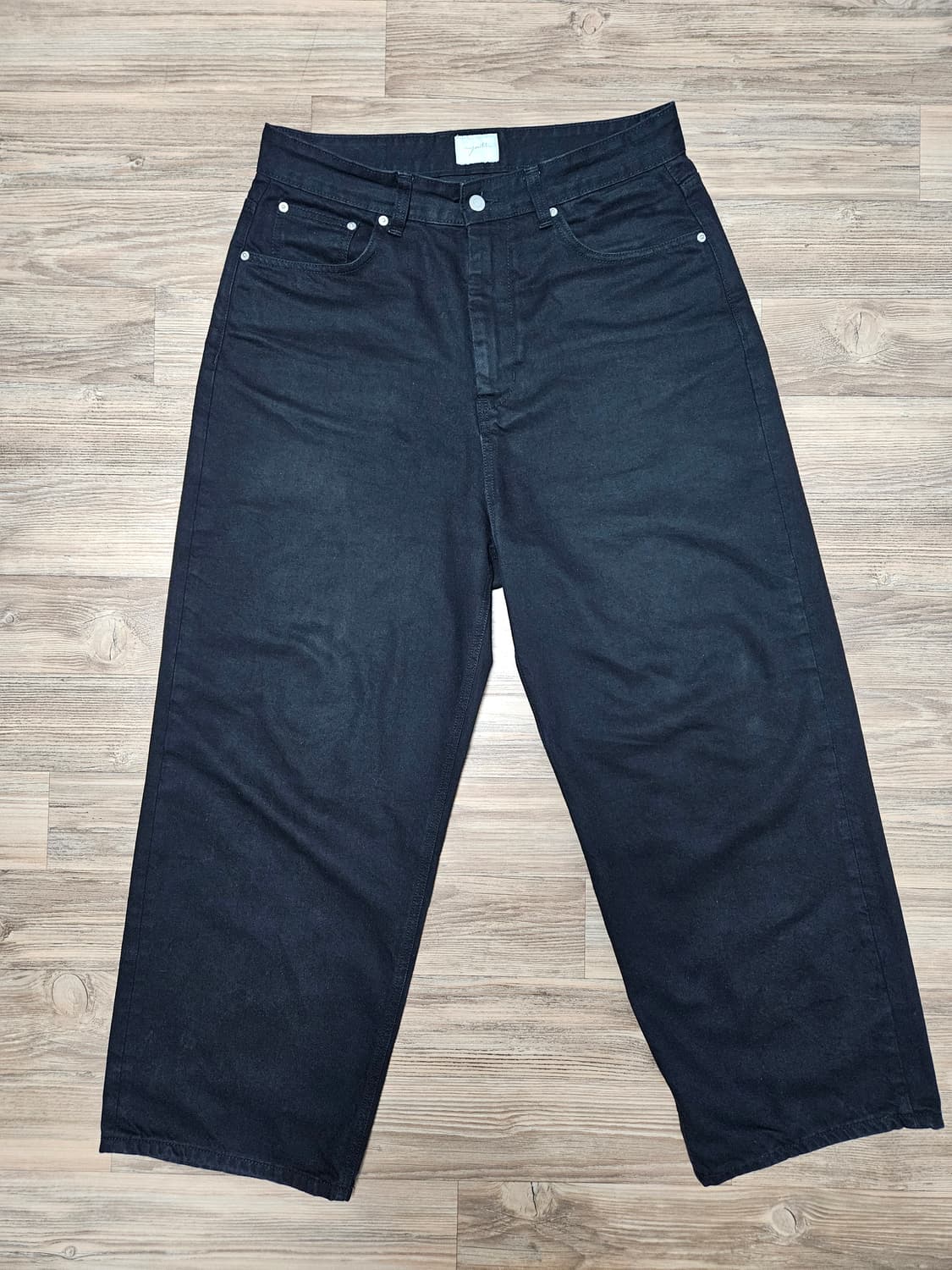 유스 테이퍼드 데님 팬츠 블랙 m 상품이미지3