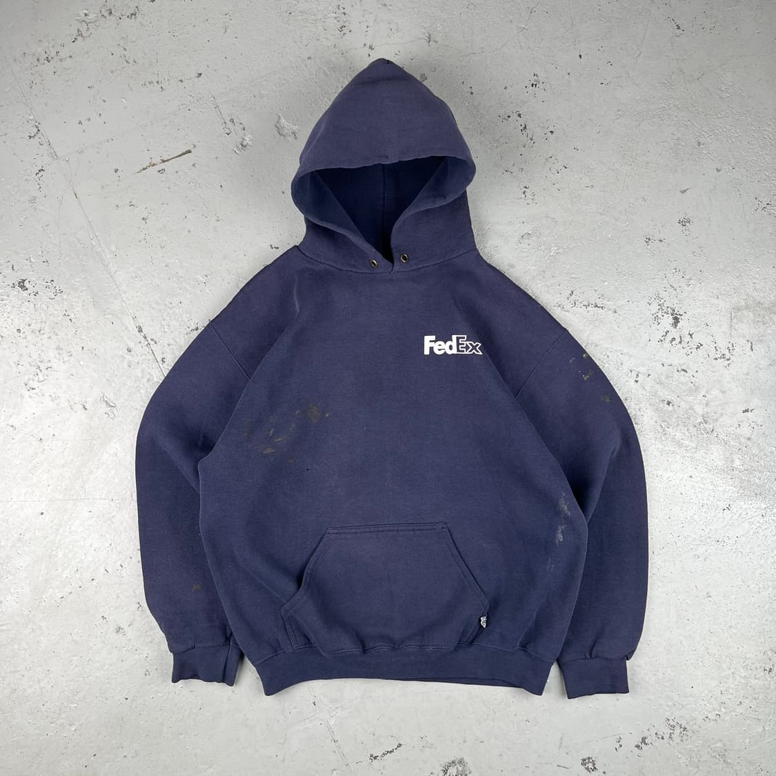 빈티지 FedEx 로고 Thrashed 후드 상품이미지2