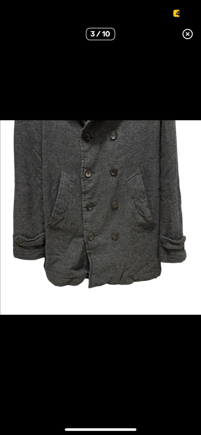 꼼데가르송 옴므 듀스 15aw 축융 울 피코트 상품이미지3