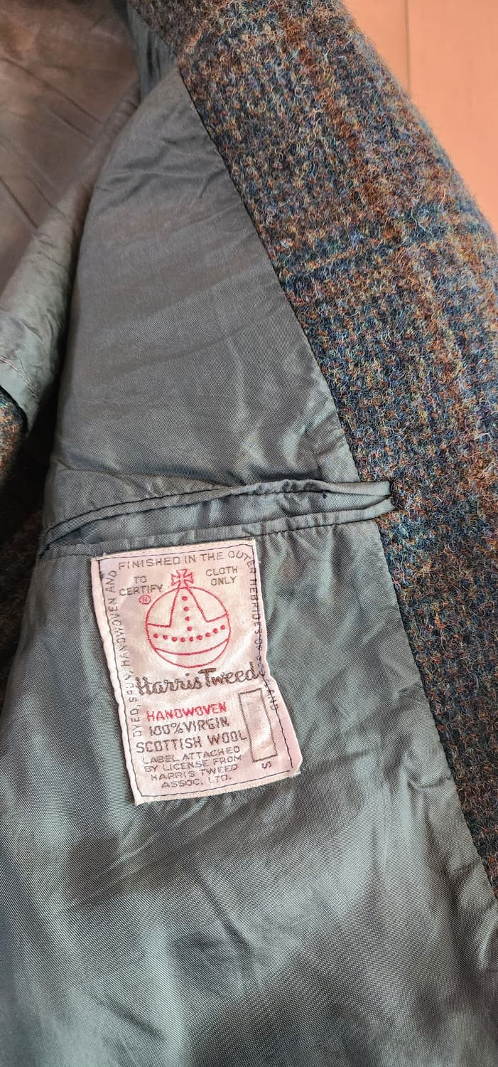 해리스트위드 그린체크 자켓 L 상품이미지8
