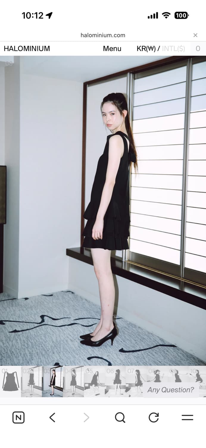 할로미늄 리본 원피스 상품이미지4