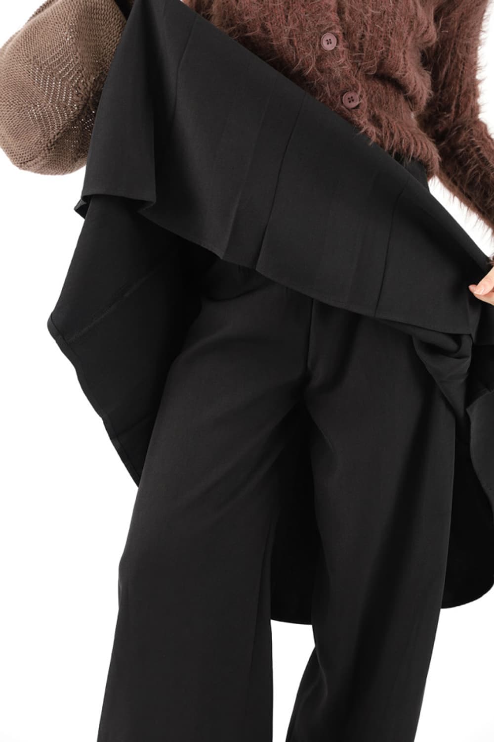 어나더랭귀지 모마 플리츠스커트 & 와이드팬츠 (레이어드스커트) 상품이미지7