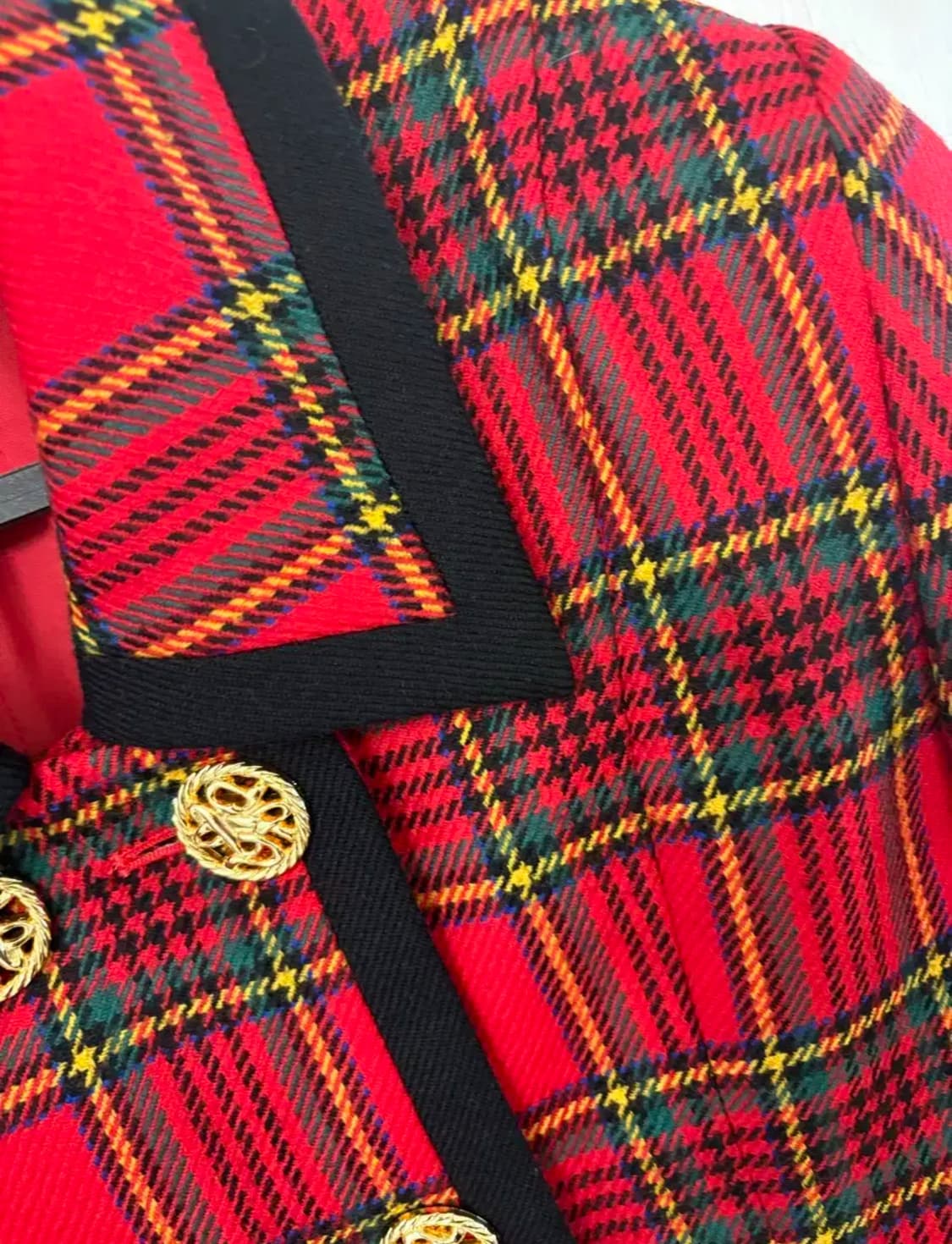 빈티지 타탄체크 울 자켓 상품이미지3