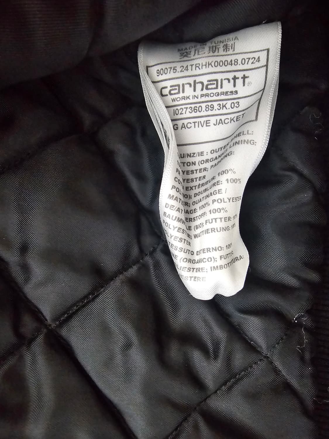칼하트윕 OG 액티브 자켓 블랙 L 상품이미지3