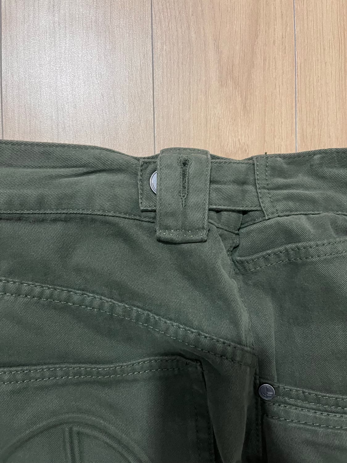 아이돈워너셀 벌룬 코튼 팬츠 카키  상품이미지3