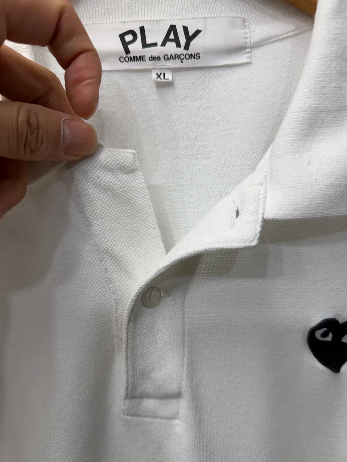 정품) 꼼데가르송 남성 반팔 폴로티 XL  상품이미지4