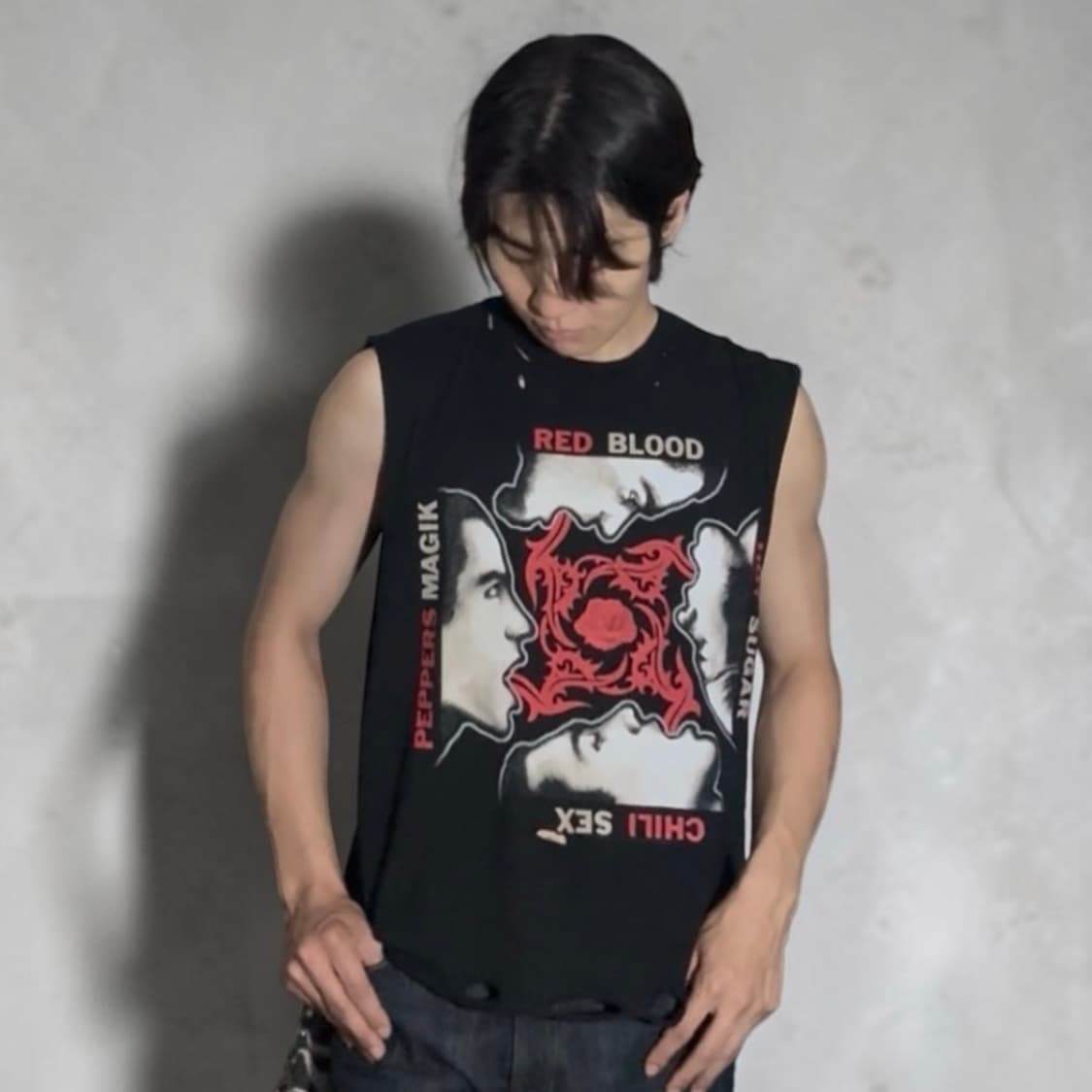레드핫칠리페퍼스 디스트레스드 빈티지 밴드티 슬리브리스 나시 L 상품이미지1