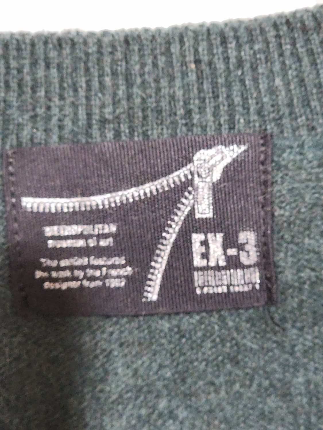 (M) 캐시미어 니트 진녹색 무지 스웨터 라운드  상품이미지3