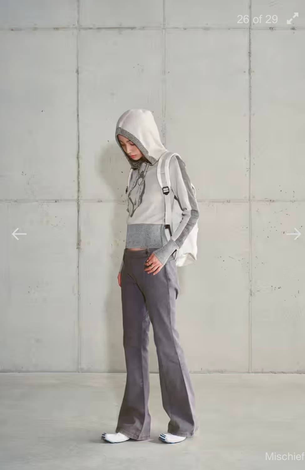 미스치프 워시드 부츠컷 팬츠 퍼플 S 상품이미지1