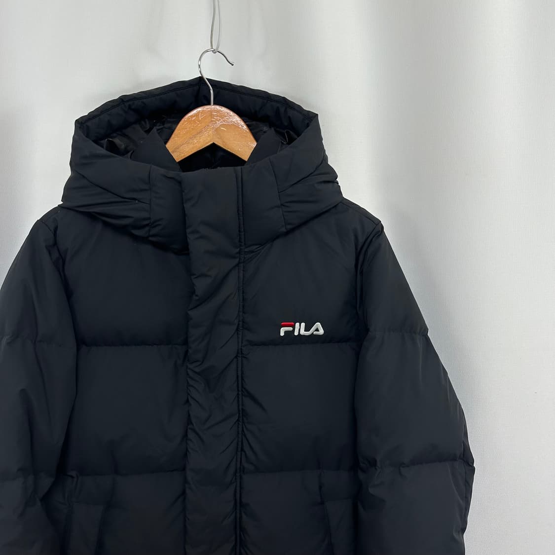 필라 남자 후드 롱패딩 점퍼 검정 S 90 상품이미지2