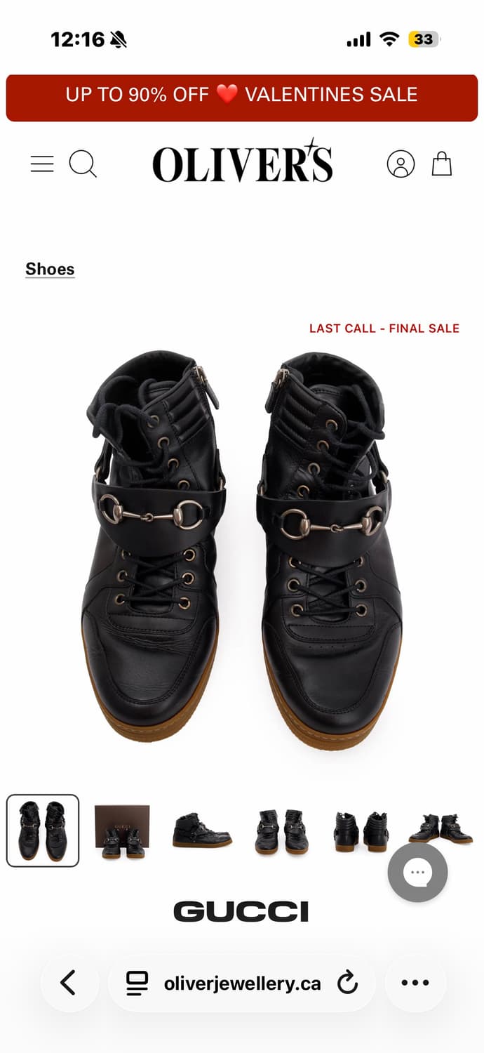 구찌 홀스빗 레더 하이탑 스니커즈 상품이미지1