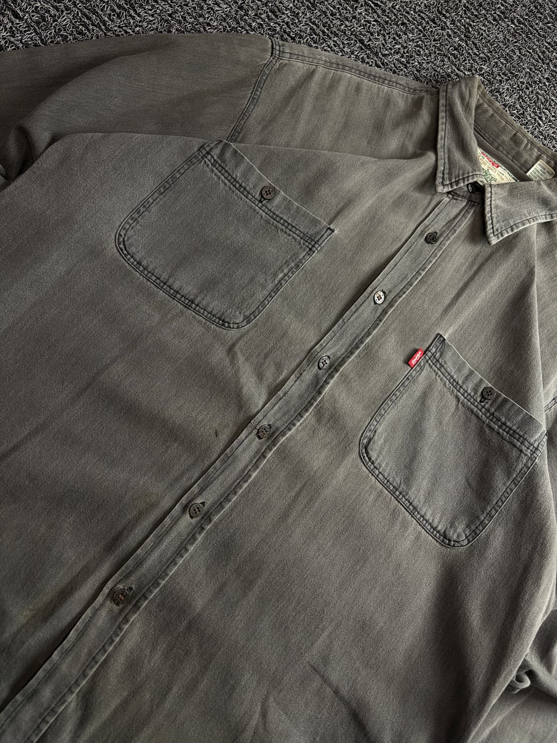 00s 리바이스 아카이브 흑청 데님 워크 셔츠 3914 상품이미지3