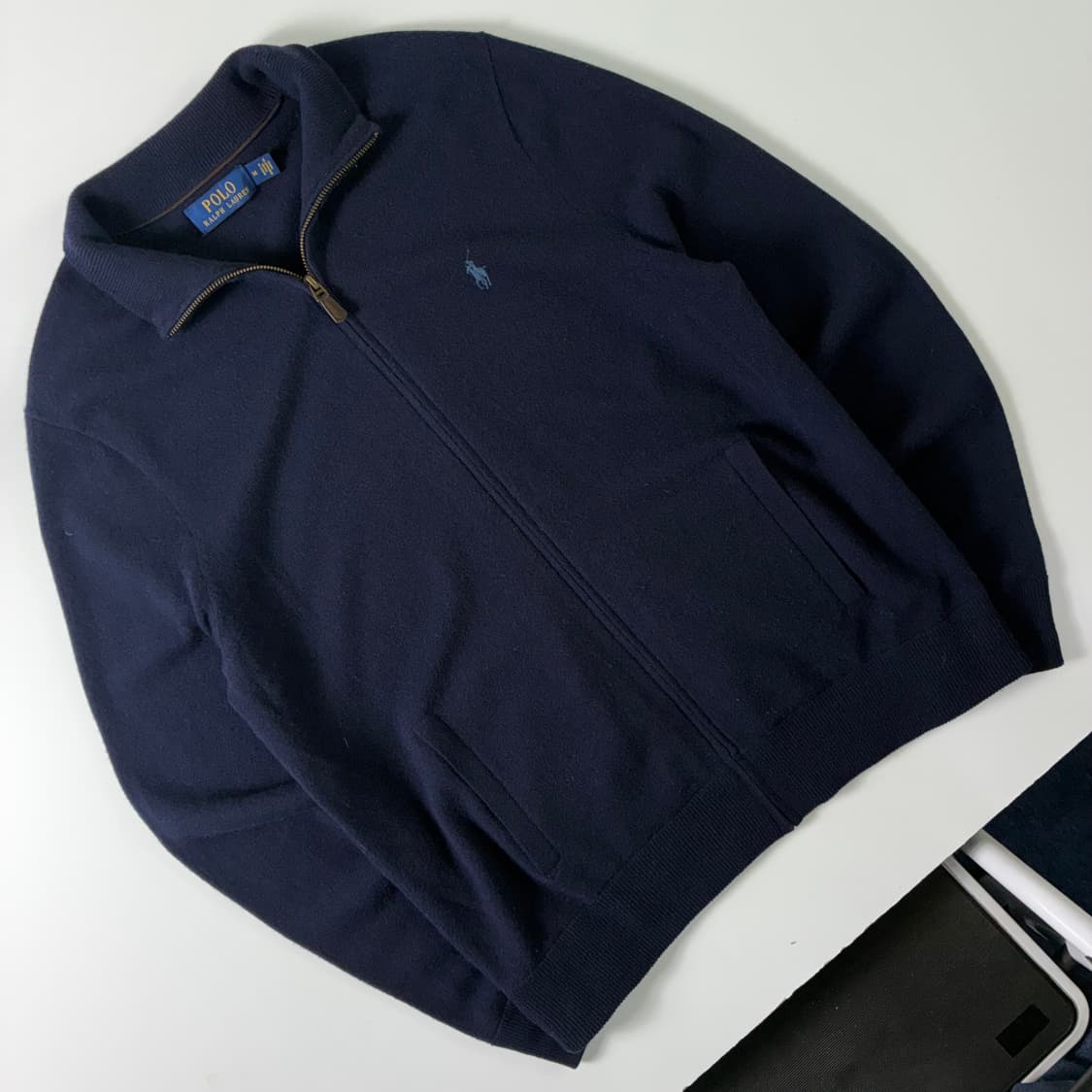 Polo  폴로 랄프로렌 신형 자수 네이비 니트집업  상품이미지2