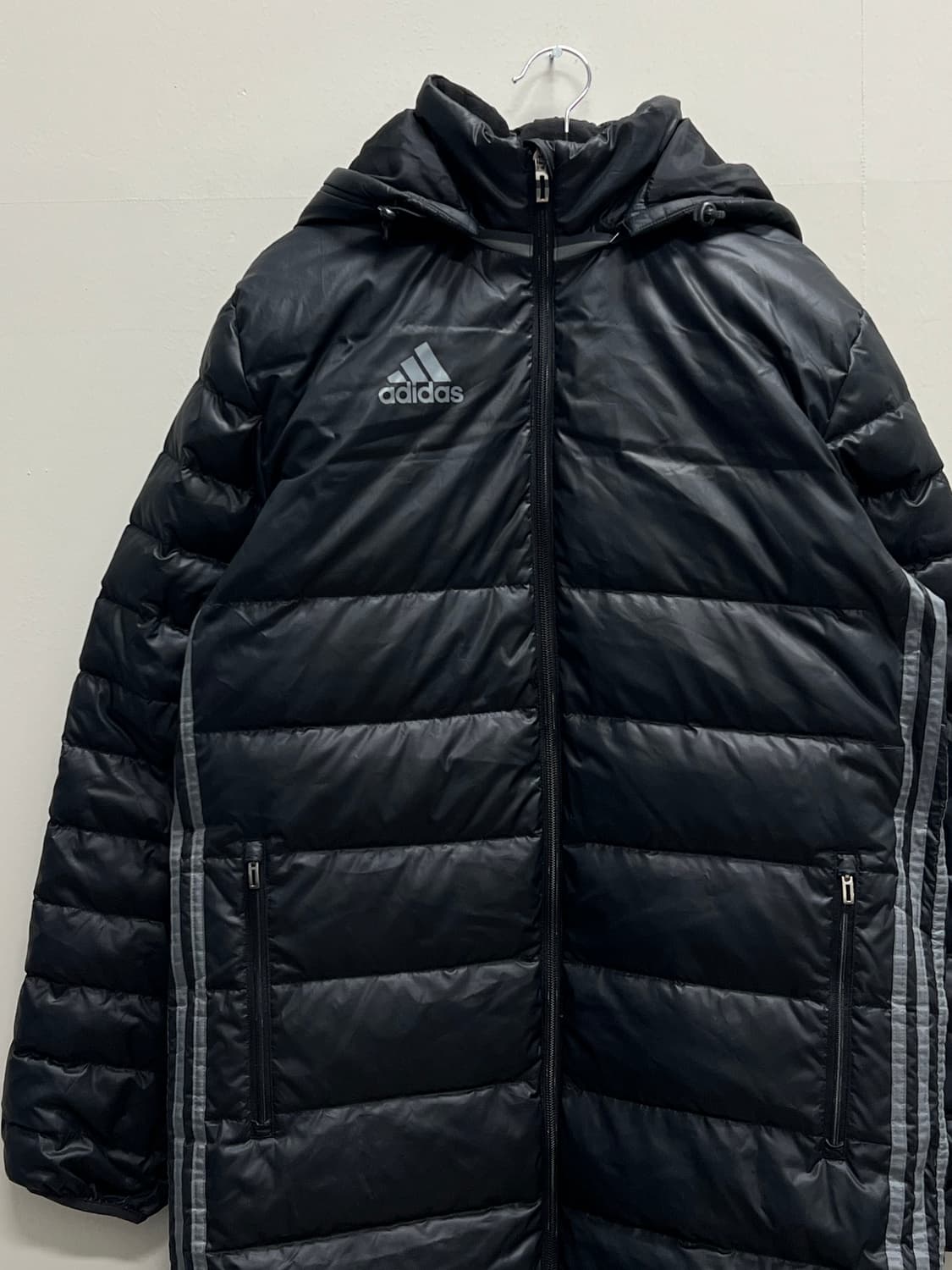 아디다스 삼선 올드스쿨 덕다운 롱 패딩 자켓 상품이미지3