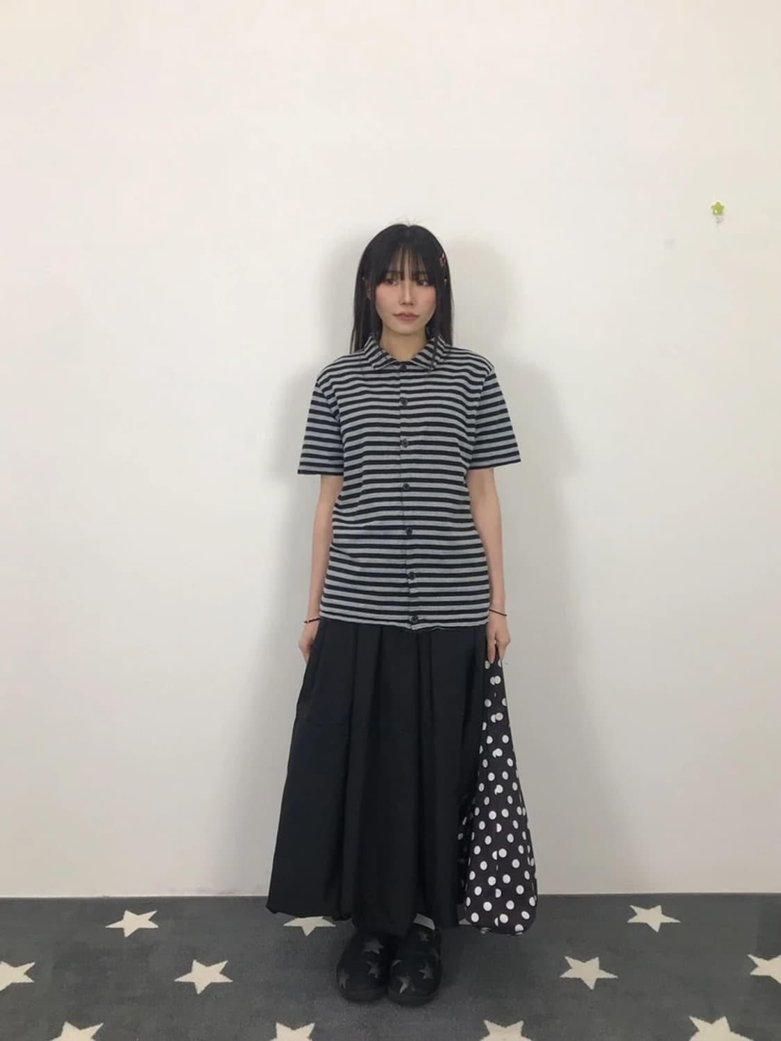 Global Work Stripe Button Shirt 상품이미지1