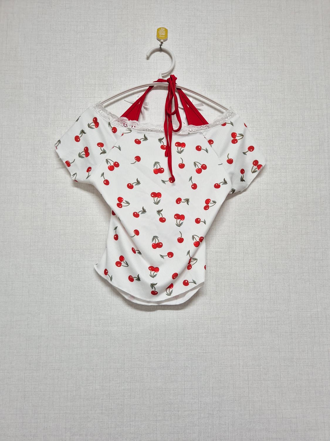 체리 패턴 티셔츠 상품이미지2