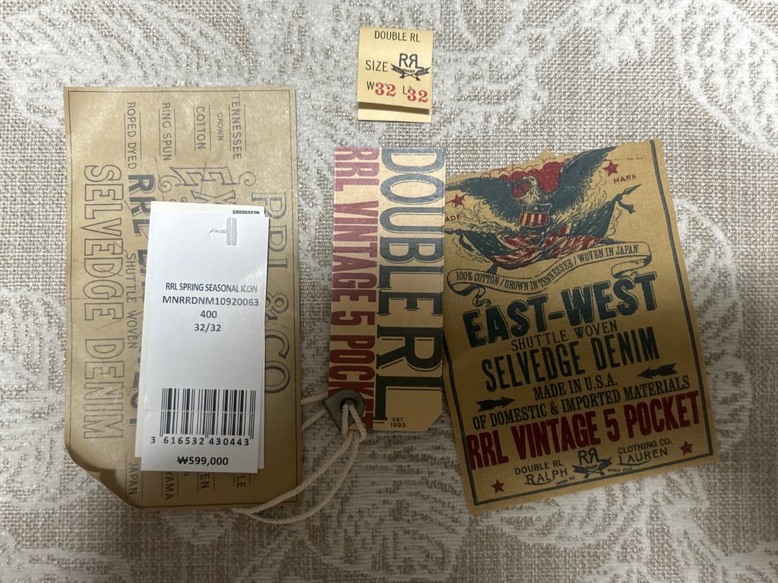 rrl 빈티지파이브포켓 이스트웨스트 32x32 2회 착용 상품이미지5