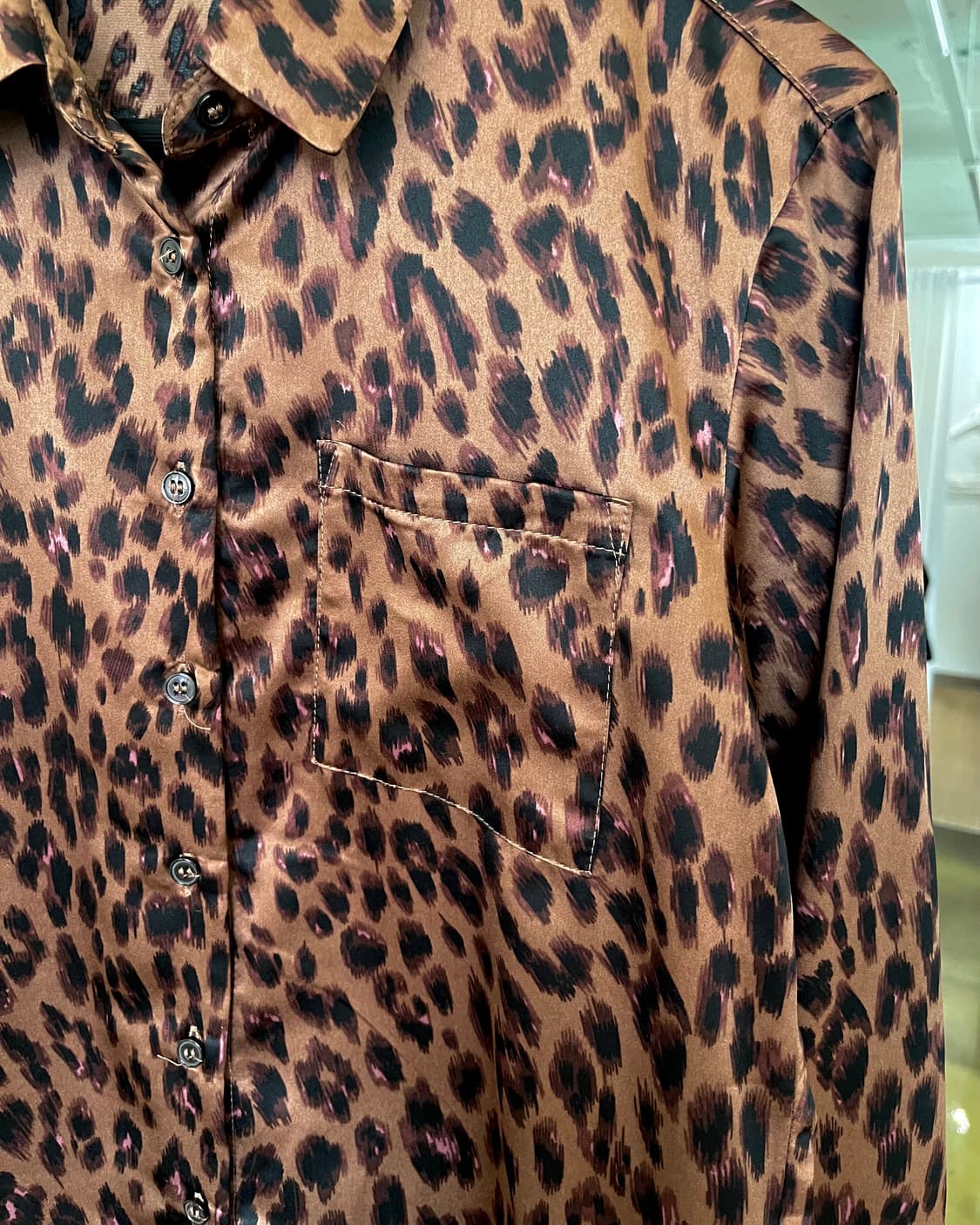 Japanese Vintage Leopard Pattern Shirt 상품이미지5