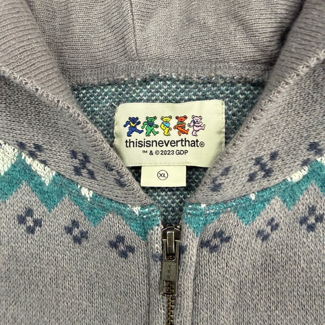 (XL)디스이즈 네버댓 x 그레이트풀 데드 니트 후드집업 상품이미지3