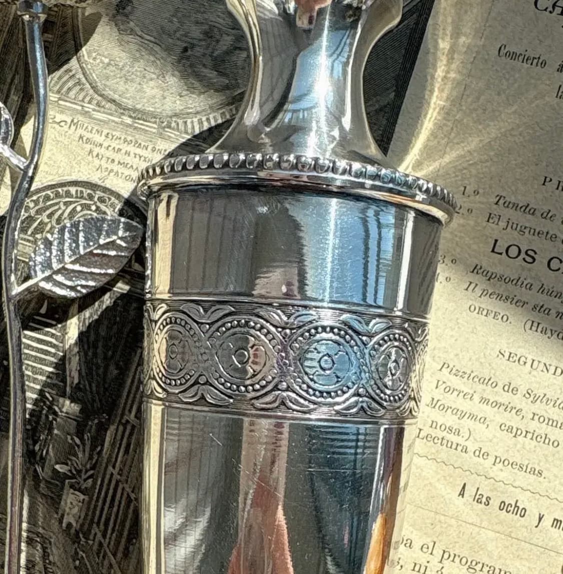 빈티지 실버플레이트 화병 상품이미지4