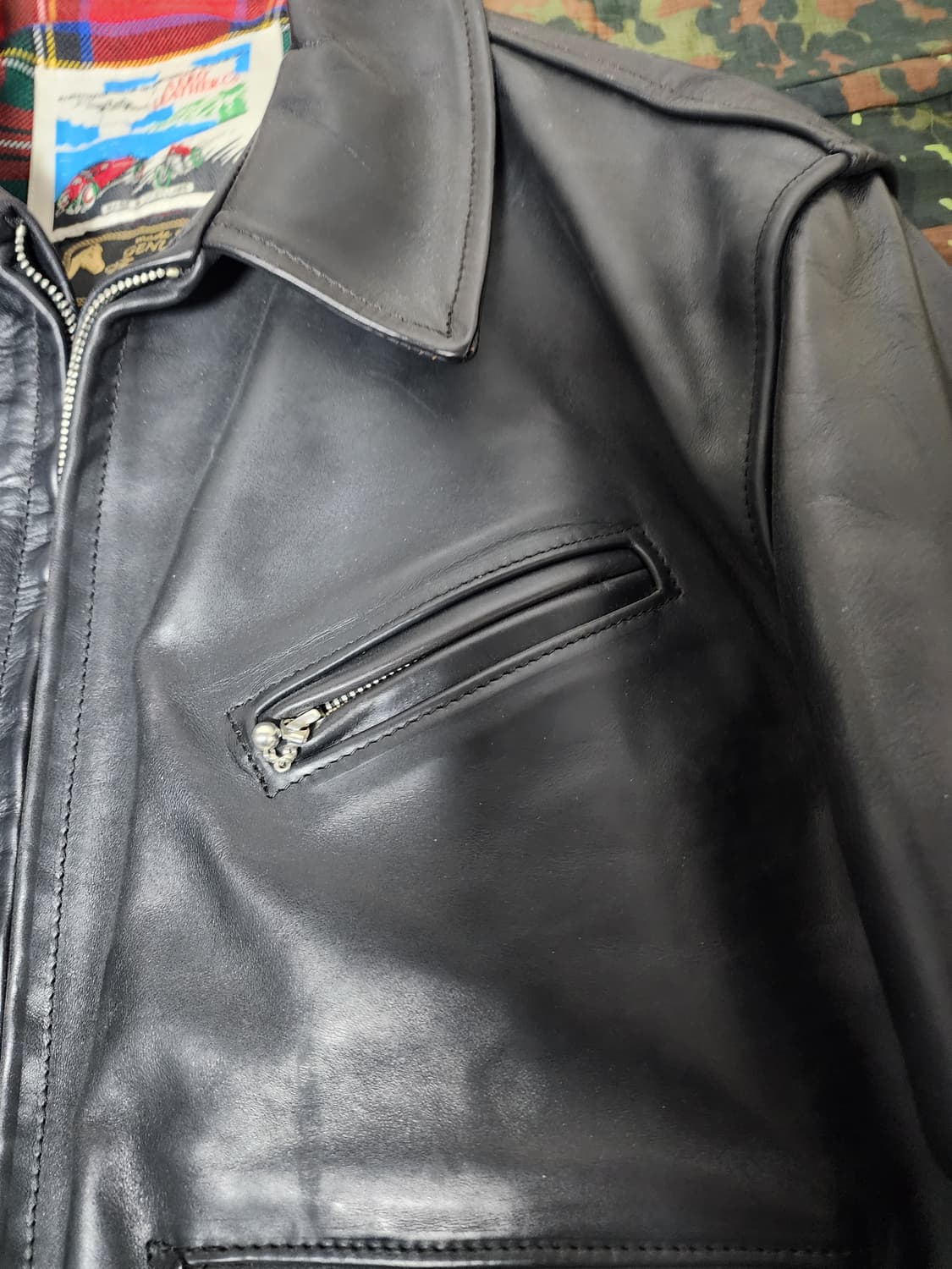 Aero Leather 디럭스 하프벨트 말가죽 자켓 상품이미지3