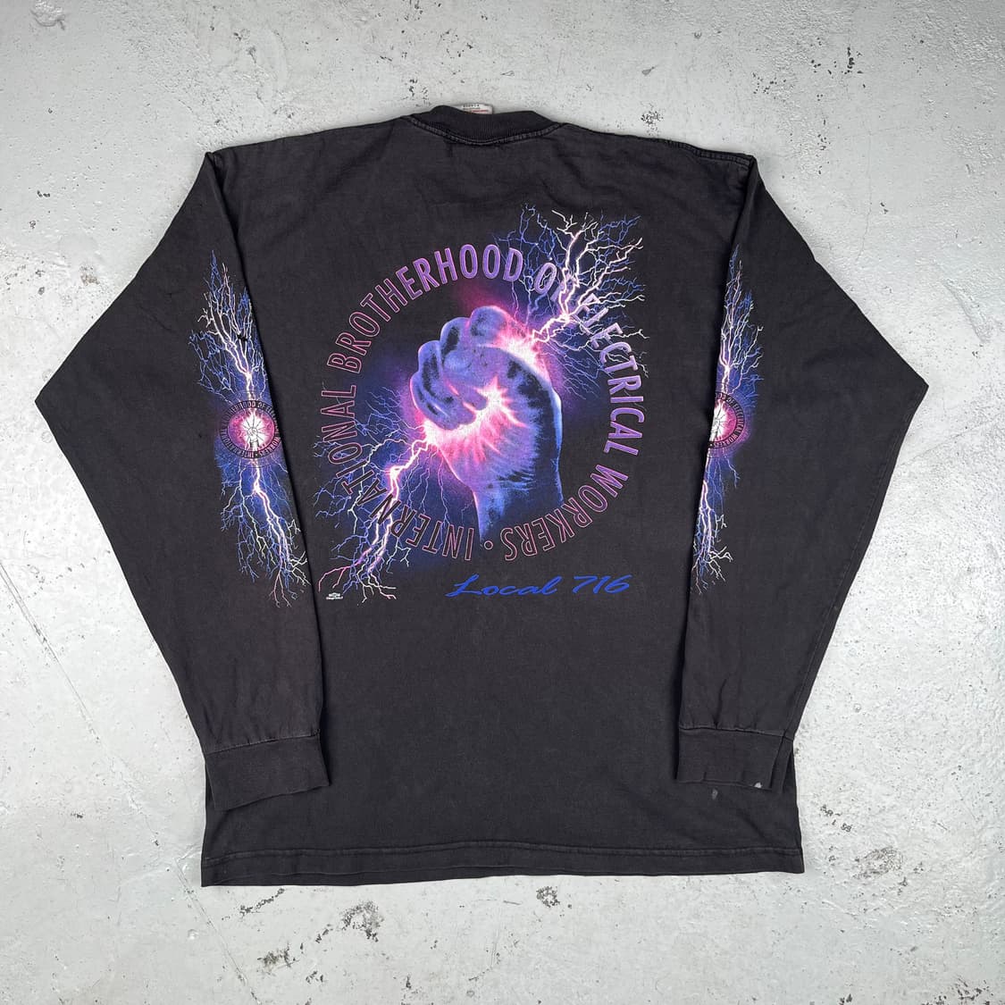 빈티지 IBEW 716 라이트닝 그래픽 롱슬리브 상품이미지2