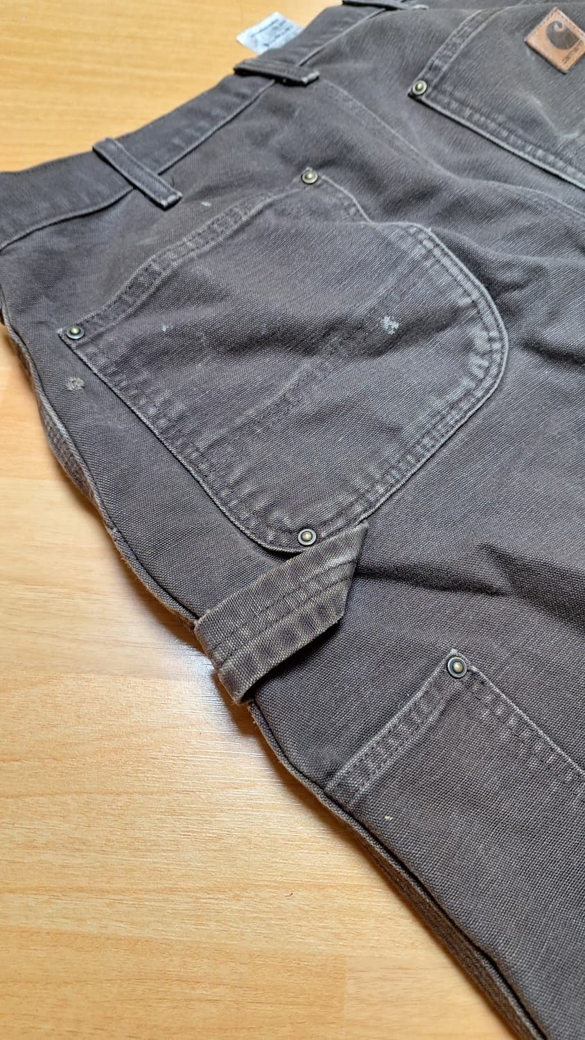 빈티지 칼하트 더블니 다크브라운 워크팬츠 상품이미지8