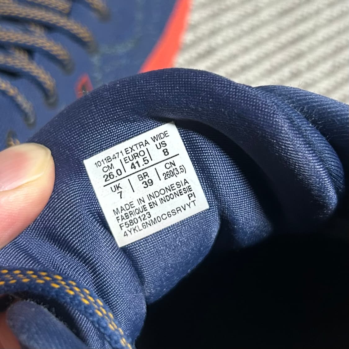 [260mm] asics 아식스 젤 카야노29 네이비 오렌지 런닝화 상품이미지8