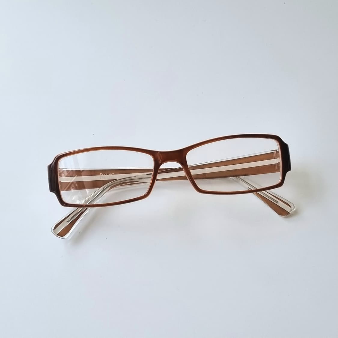 데드스탁 모던 브라운 스퀘어 프레임 안경테 상품이미지1