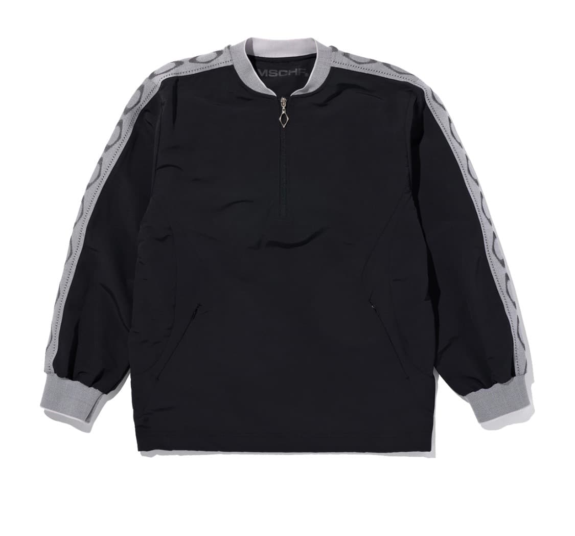 RHOMBUS HALF ZIP TRACK TOP_BLACK 상품이미지1