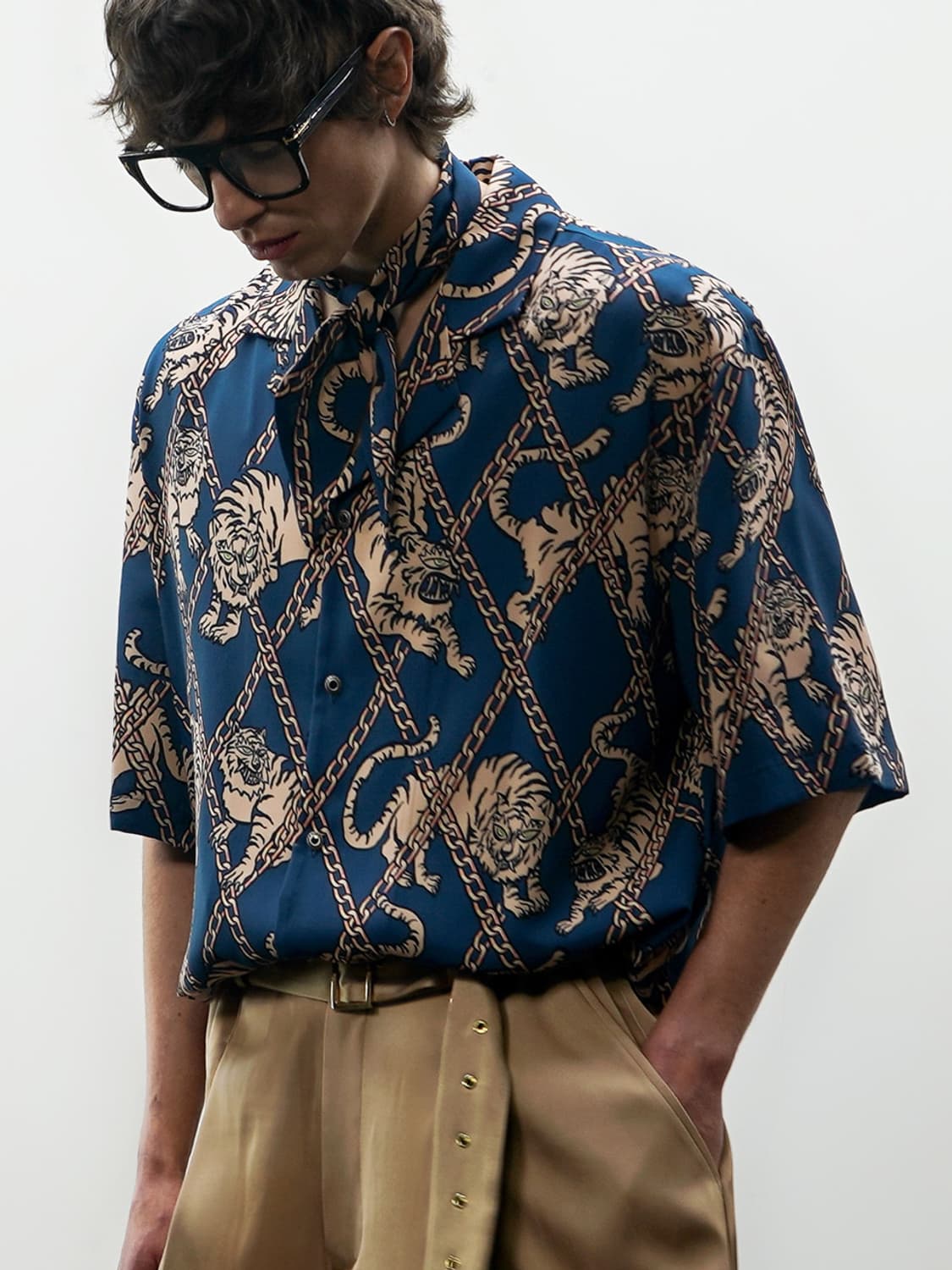 Untage Tiger-Printed Bowling Shirt 상품이미지9