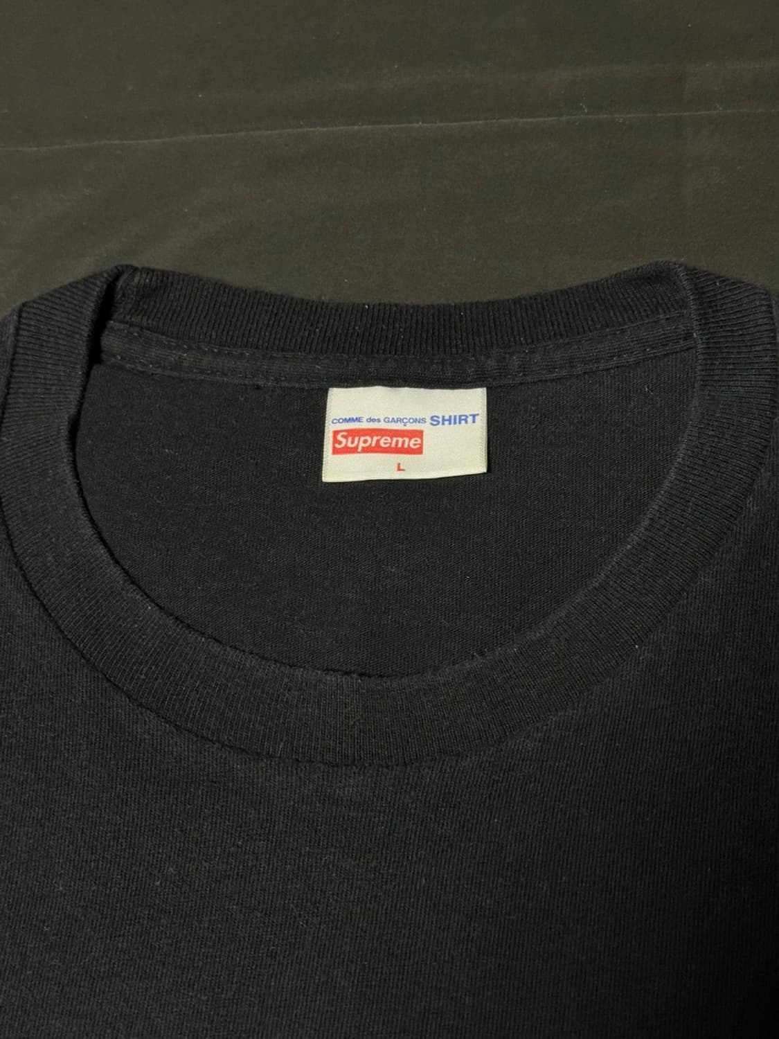 슈프림 x 꼼데가르송 셔츠 15-16 롱슬리브 블랙 (L) 상품이미지3
