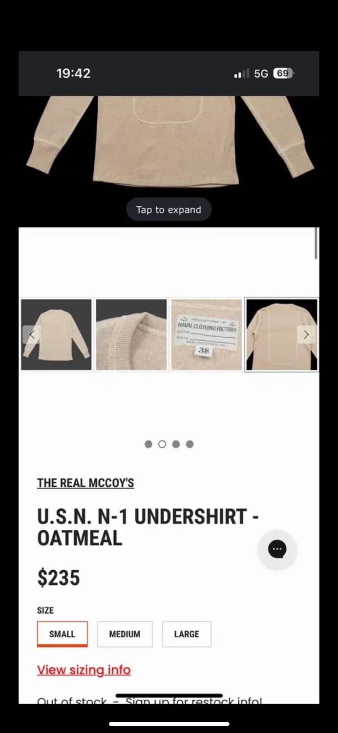 [38] 리얼맥코이 n-1 undershirts 상품이미지8