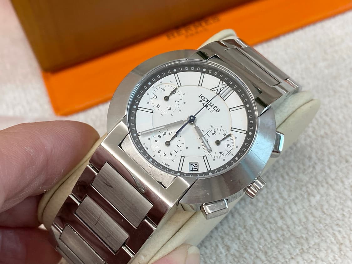 에르메스 노마드 NO1.910 남성용 쿼츠 39mm 화이트 펜더 다이얼 상품이미지6
