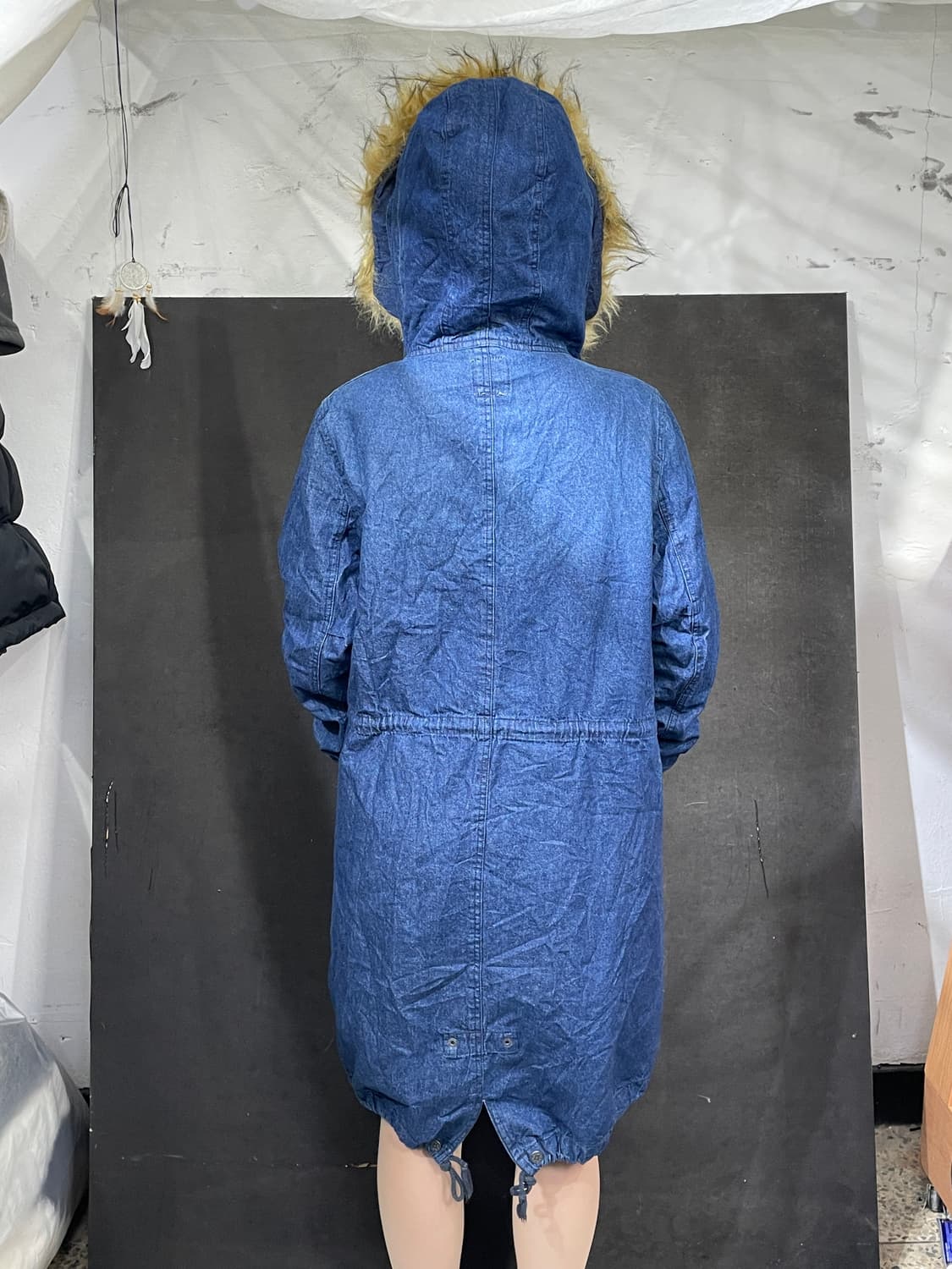 일본빈티지 titicaca 울프죠 퍼 후드 롱 개파카 야상 자켓 M 상품이미지5