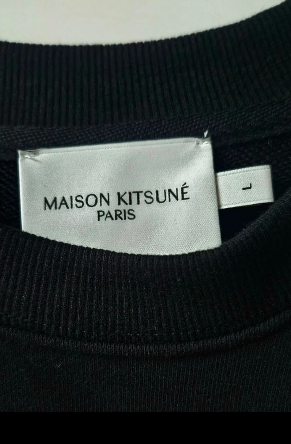 메종키츠네 투폭스 맨투맨 블랙 L 상품이미지2