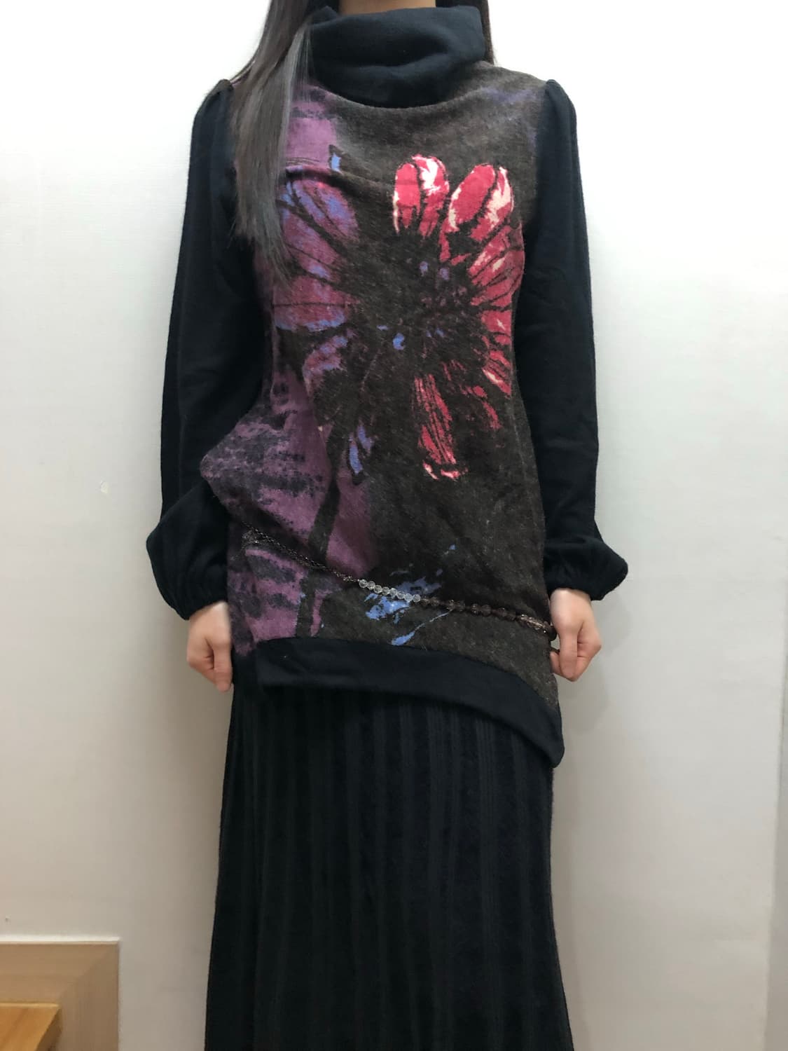 빈티지 블랙 오리엔탈 탑 상품이미지5