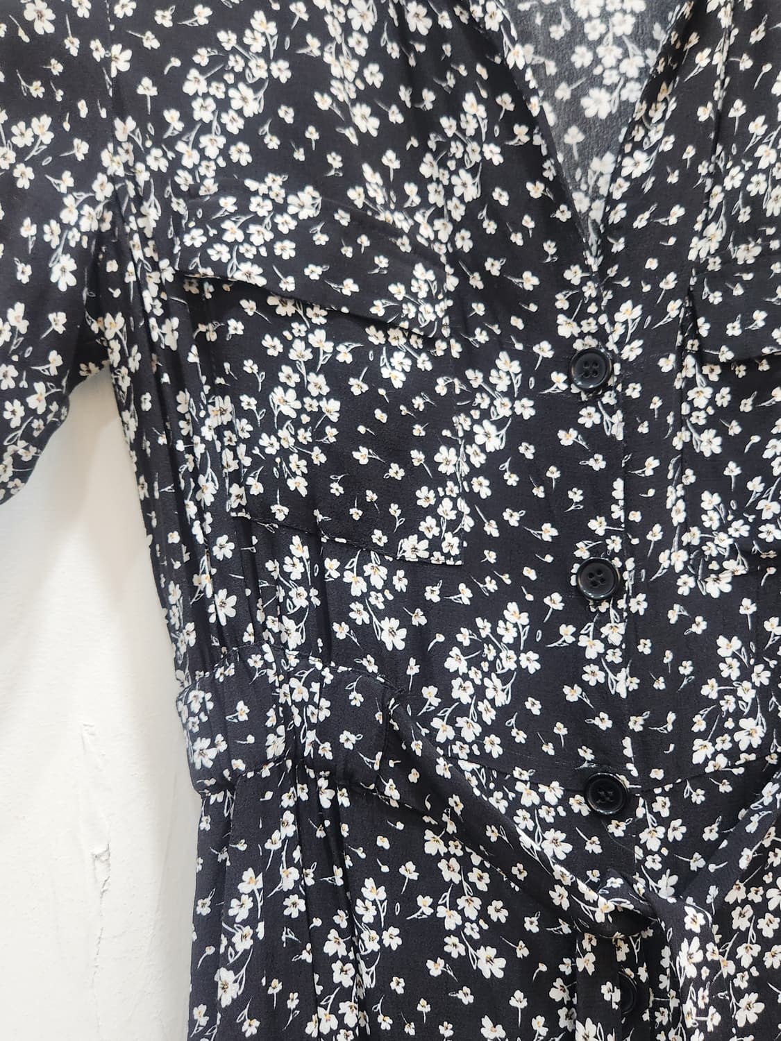 [M] 자라 ZARA 플라워 리본 롱 원피스 M 상품이미지4