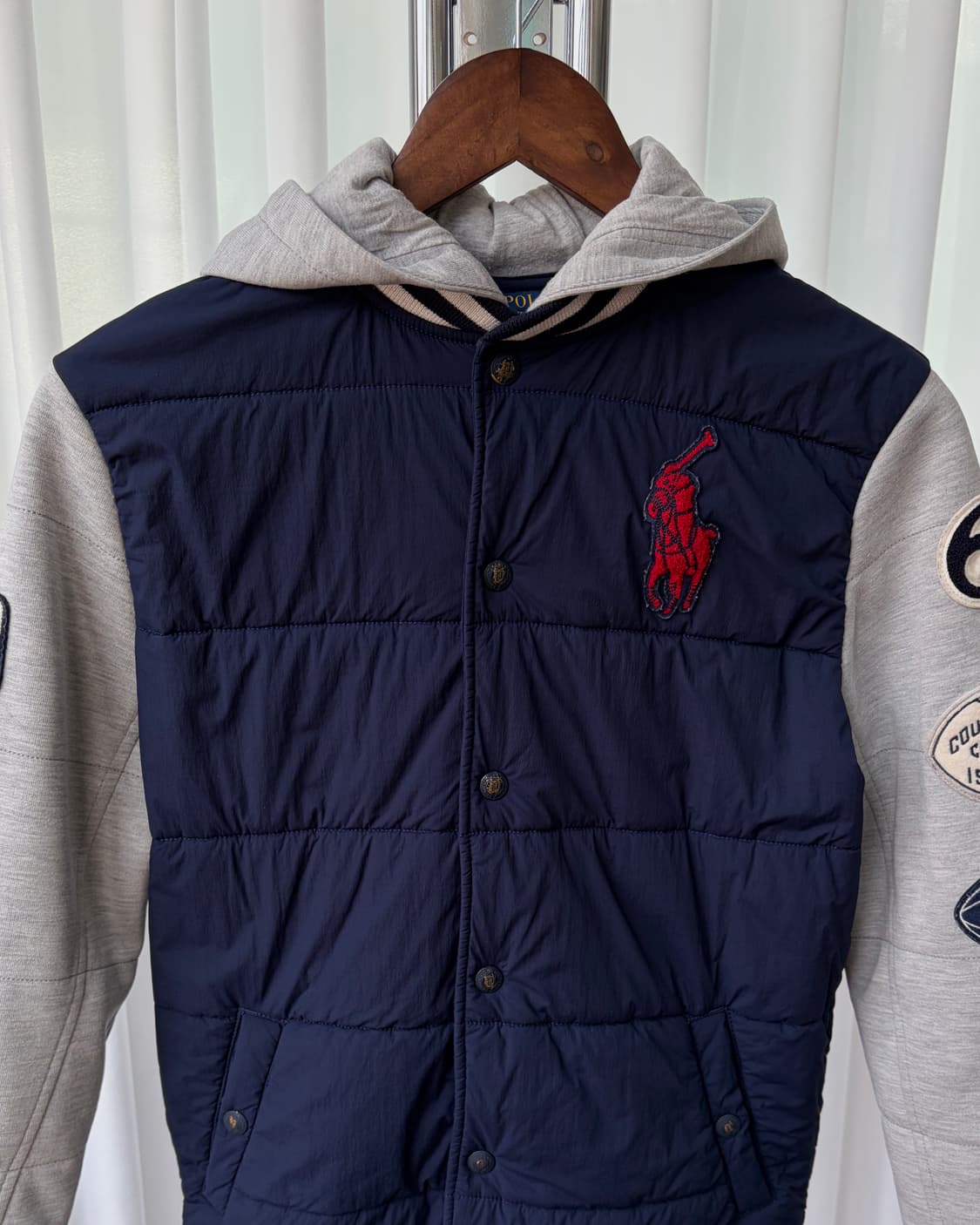 [S]폴로 랄프로렌 빅포니 패디드 바시티 후드 자켓 상품이미지6