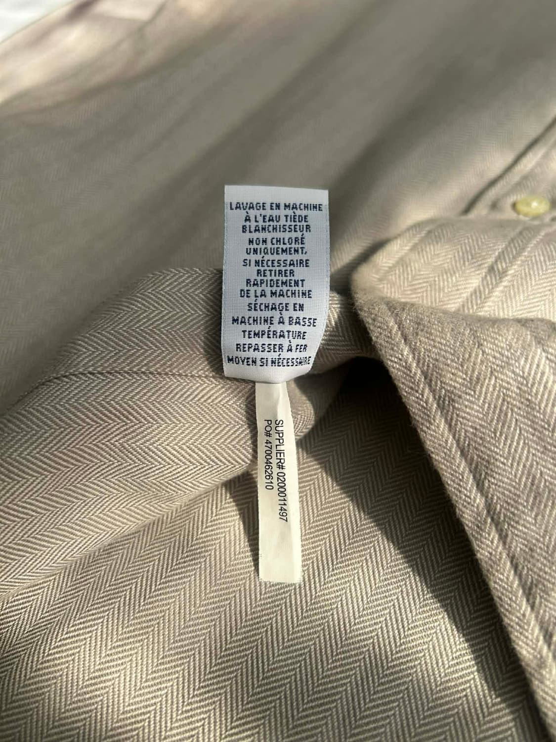 [M] 폴로 랄프로렌 오트밀 베이지 헤링본 슬림핏 셔츠 상품이미지6