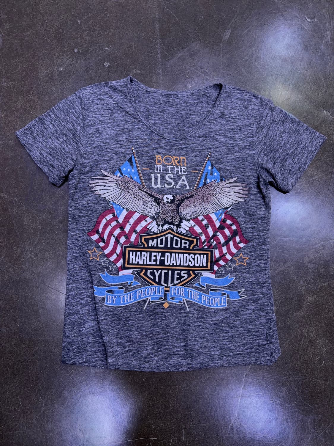 할리데이비슨 USA 독수리 반팔 슬라브 반팔티 그레이 M 상품이미지1