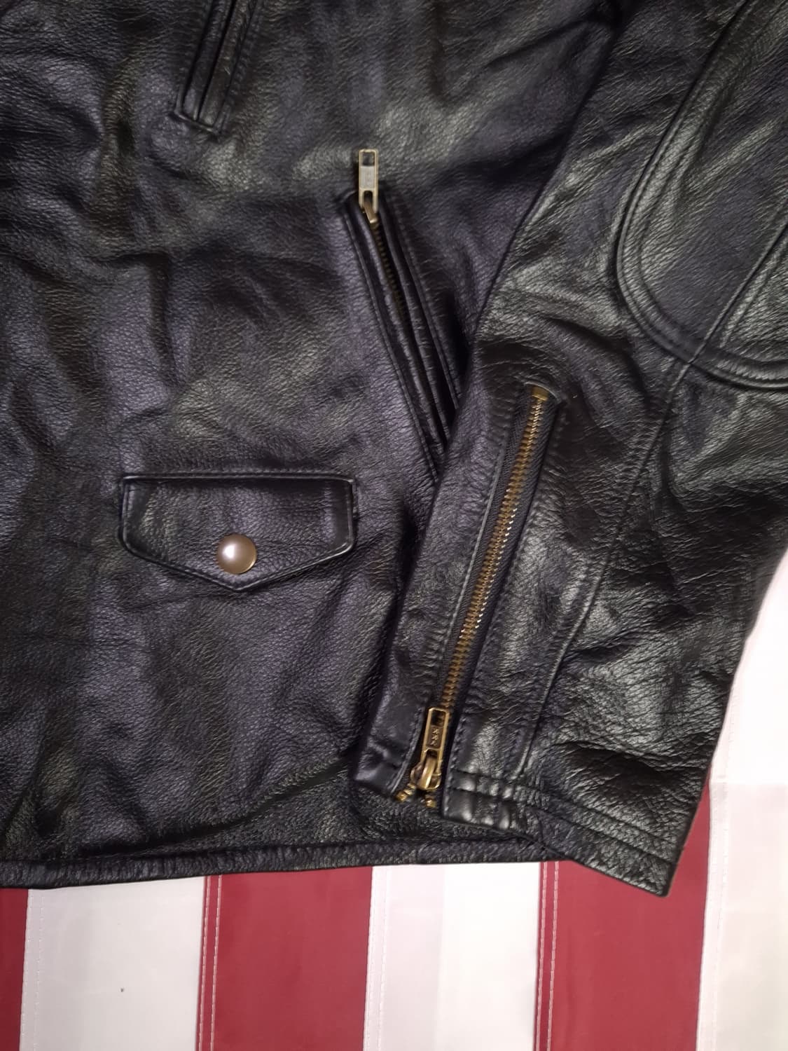 택새제품 리얼레더 싱글 라이더 바이크자켓 상품이미지7