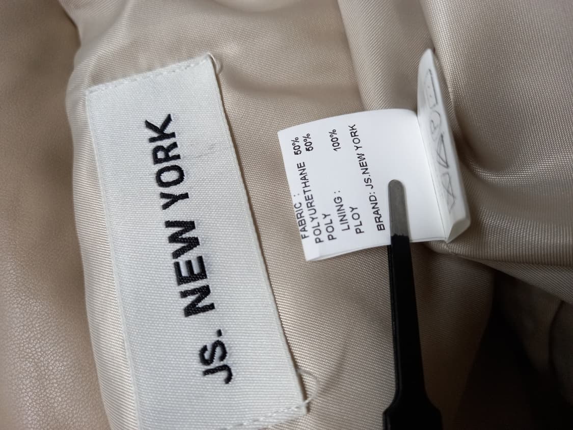 새 JS NEWYORK 페이크 레더 숏 패딩 F 33-66 상품이미지10