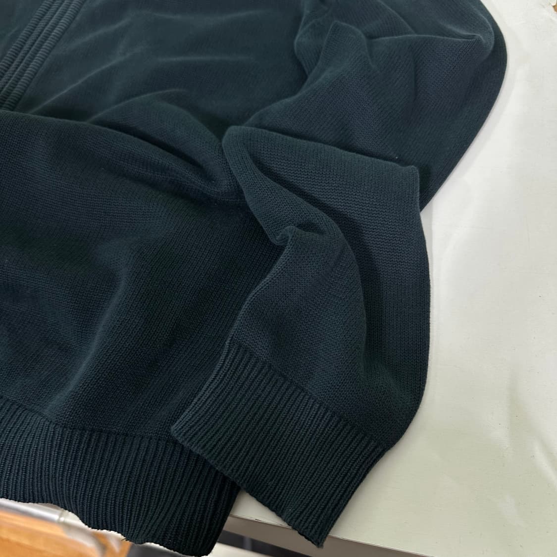 XL 라코스테 네이비 면 니트집업 상품이미지3