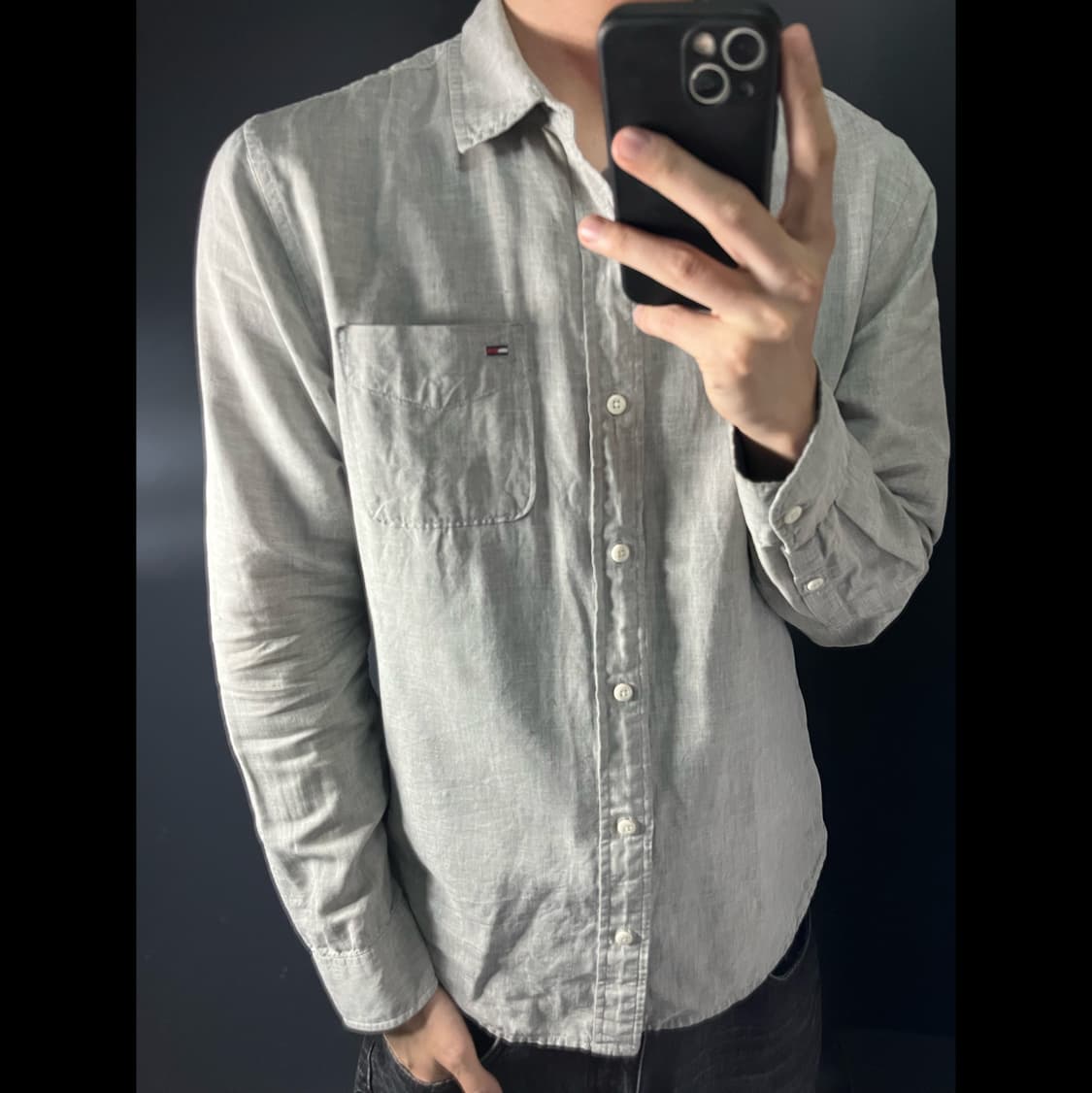 TOMMY HILFIGER 타미 린넨 셔츠 상품이미지1
