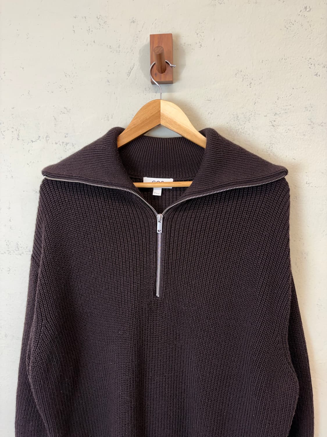 COS 코스 울 코튼 하프집업 점퍼 상품이미지5