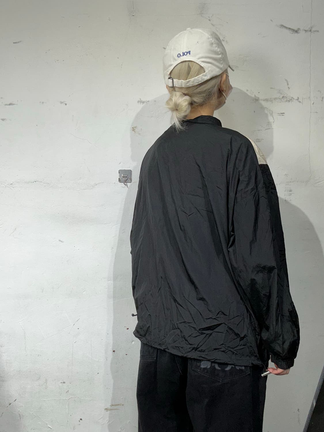 나이키 블랙 화이트 바람막이 트랙 자켓  상품이미지3