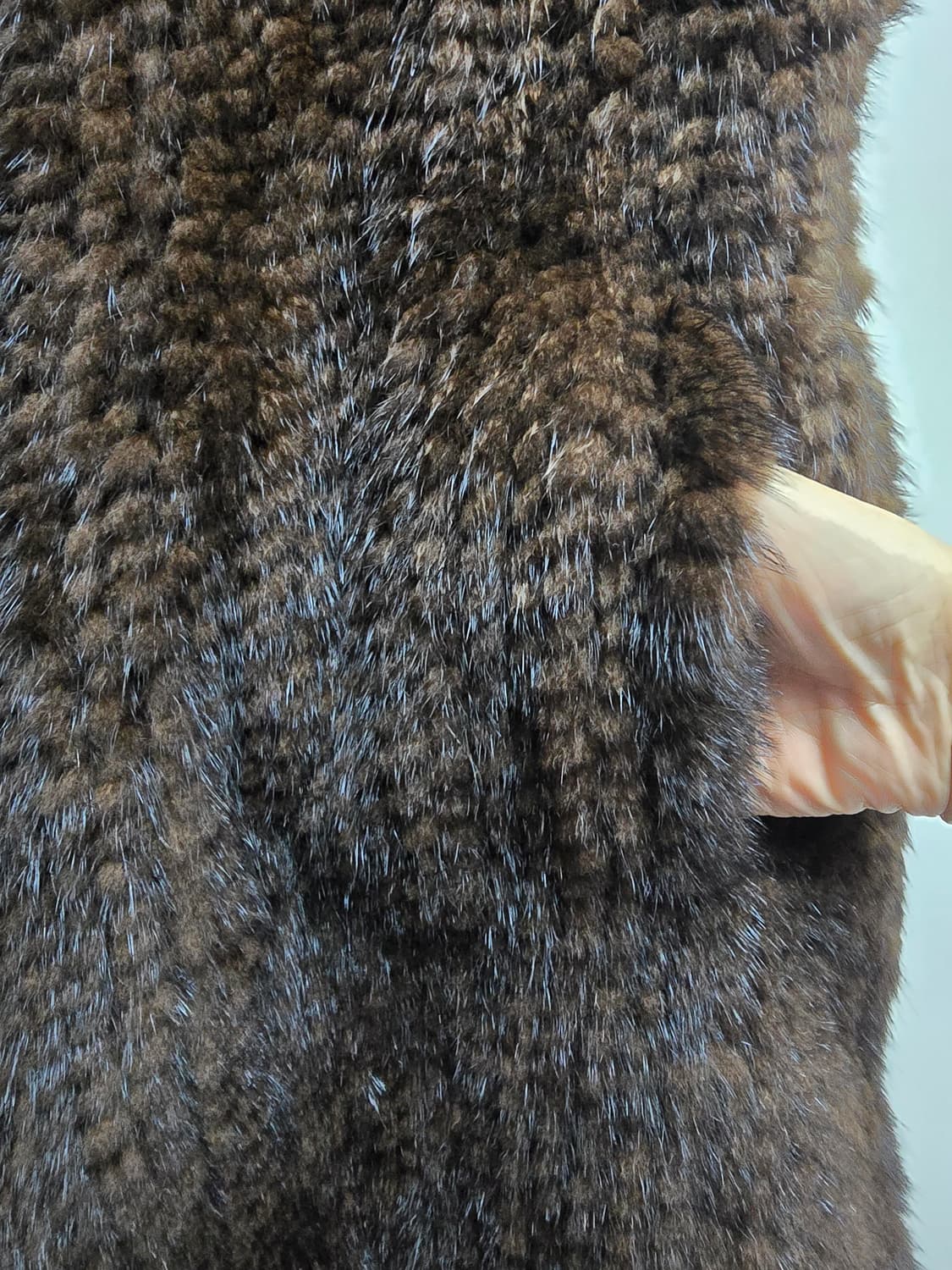 밍크 후드 베스트 M 상품이미지2