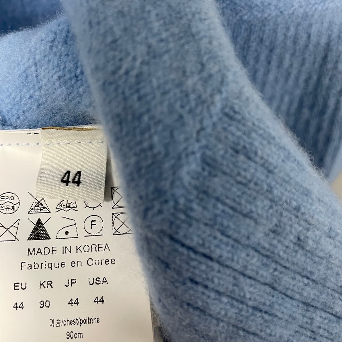 우영미 목폴라 니트 블루 44(W) 상품이미지7
